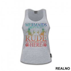 Mermaids Aren't Real? Rude, I'm Standing Right Here - Two Silhouettes - Sirene - Majica