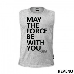 May The Force Be With You - White And Yellow - Star Wars - Majica