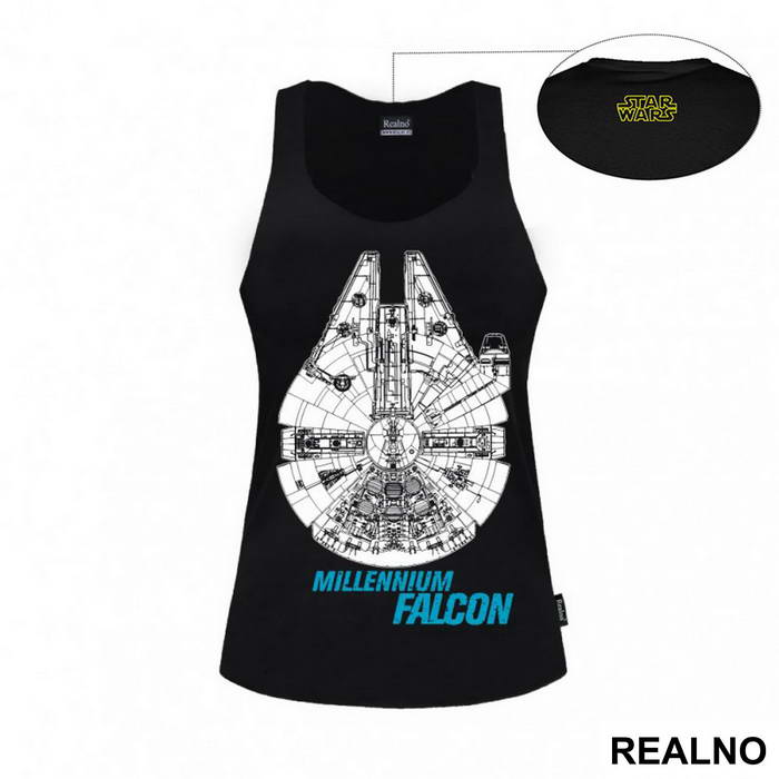 Millennium Falcon - Blue - Star Wars - Majica