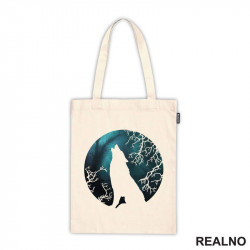 Silhuette Of A Wolf Howling At The Moon - Vuk - Životinje - Ceger