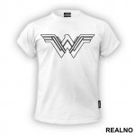 White Outline - Wonder Woman - Majica