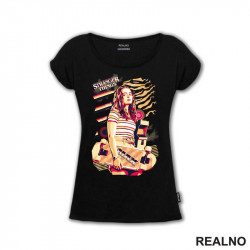 OUTLET - Crna ženska majica veličine XS - Stranger Things