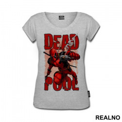 OUTLET - Siva ženska majica veličine XL - Deadpool