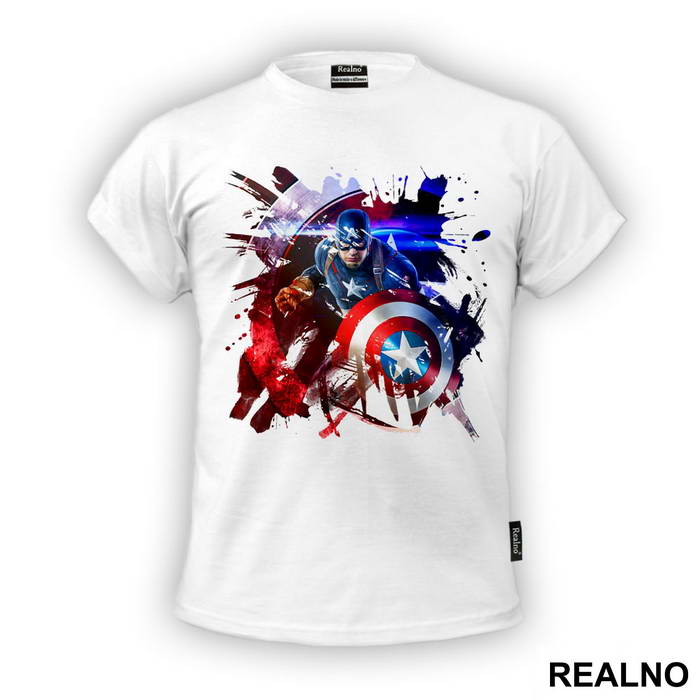Color Splatter - Captain America - Avengers - Majica