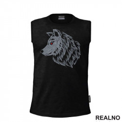 Wolf Head With Red Eye - Vuk - Životinje - Majica