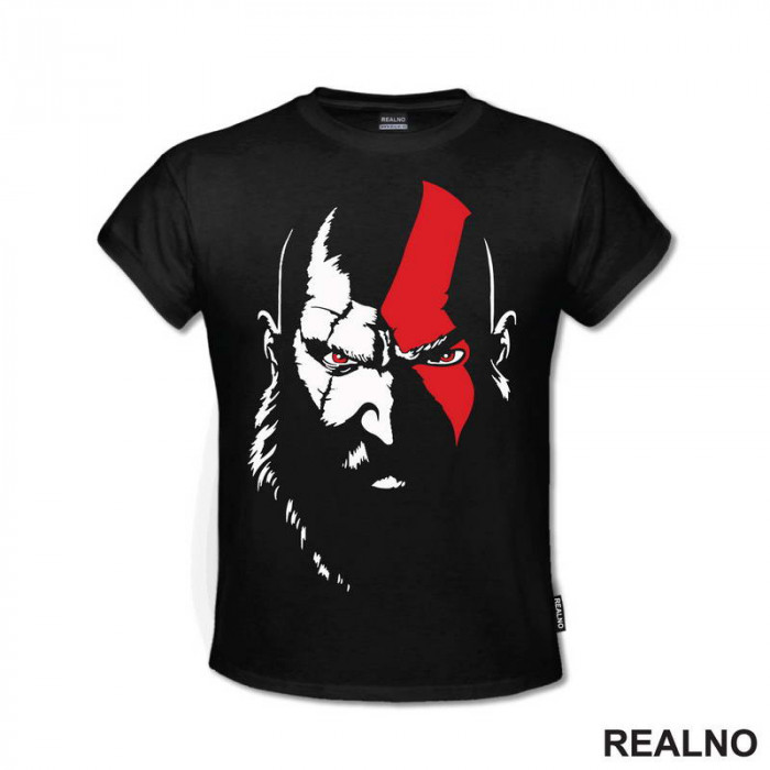 Face - Kratos - God Of War - Majica
