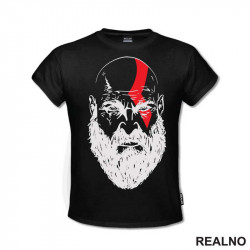Outline - Face - Kratos - God Of War - Majica