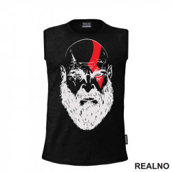 Outline - Face - Kratos - God Of War - Majica