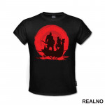 Red And Black - Ship - Kratos And Atreus - God Of War - Majica