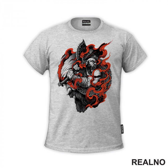 Red Smoke - Kratos - God Of War - Majica