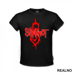 Slipknot - Red Logo And Symbol - Muzika - Majica