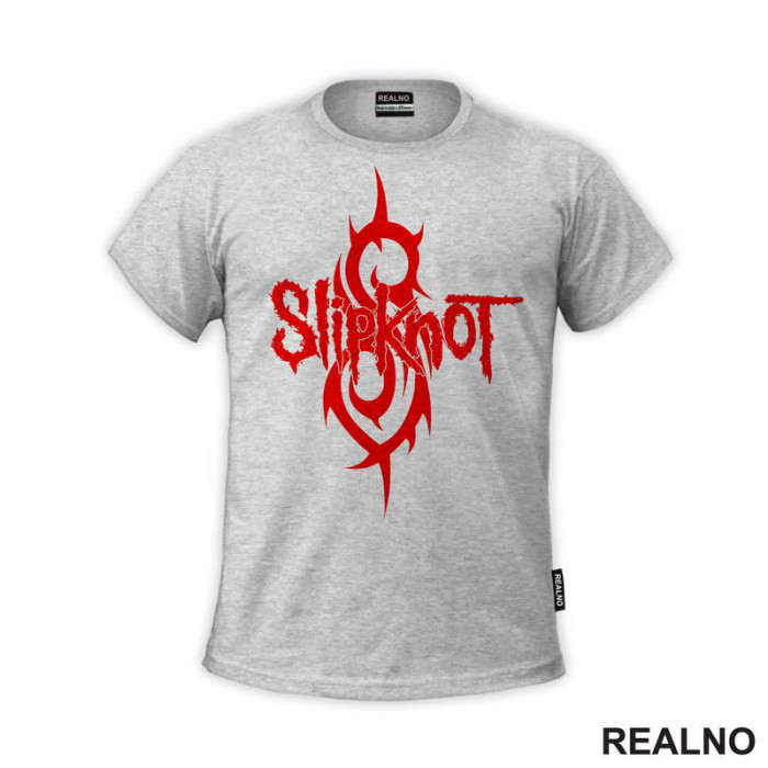 Slipknot - Red Logo And Symbol - Muzika - Majica
