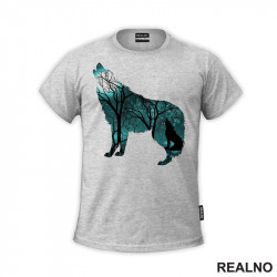 Forest Wolf Silhuette - Vuk - Životinje - Majica