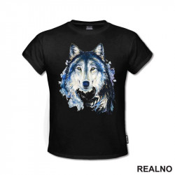 Colored Wolf Head - Watercolor Painting - Vuk - Životinje - Majica