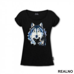 Colored Wolf Head - Watercolor Painting - Vuk - Životinje - Majica