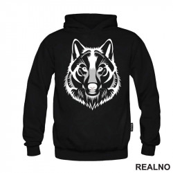 Wolf Head - Grey Illustration - Vuk - Životinje - Duks Wolf Head - Grey Illustration - Vuk - Životinje - Duks