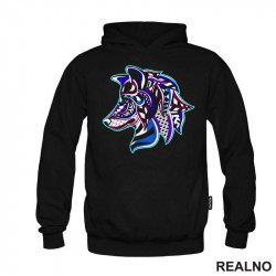 Colorful Wolf - Vuk - Životinje - Duks Colorful Wolf - Vuk - Životinje - Duks