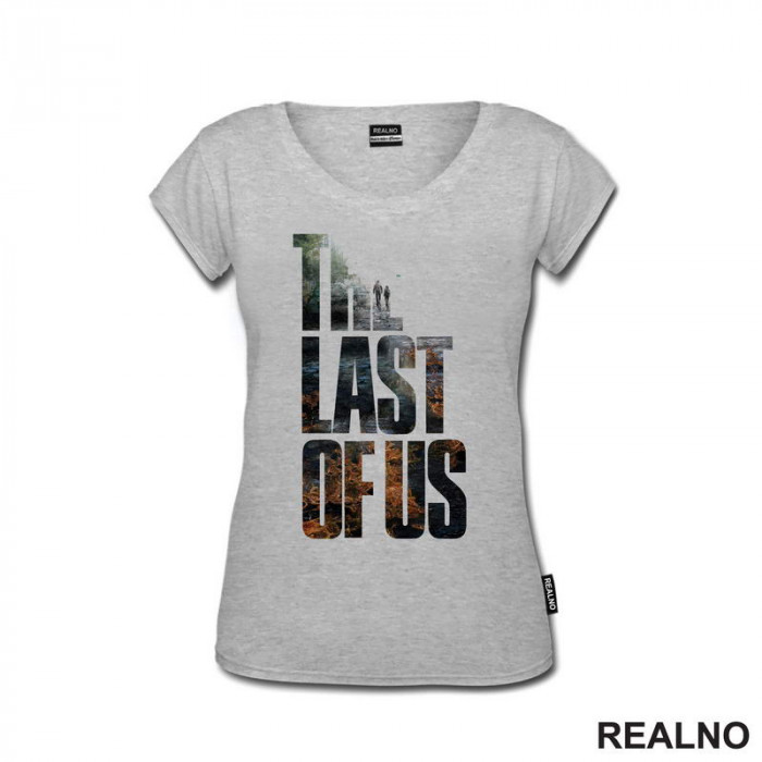 Ellie And Joel - Logo - Walking At Ruined City - The Last Of Us - Majica
