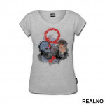 Watercolor Portair of father and son - God Of War - Majica