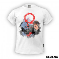 Watercolor Portair of father and son - God Of War - Majica