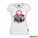 Watercolor Portair of father and son - God Of War - Majica