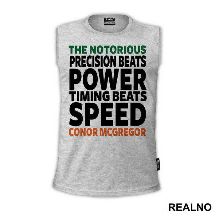 Precision Beats Power, Timing Beats Speed - Conor McGregor - MMA - Majica