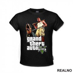 Franklin With Chop Rottweiler - GTA 5 - Majica