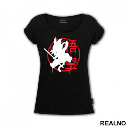OUTLET - Crna ženska majica veličine S - Goku OUTLET - Crna ženska majica veličine S - Goku
