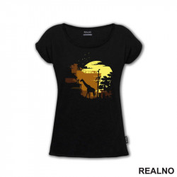 Ellie And Joel With A Giraffe - The Last Of Us - Majica