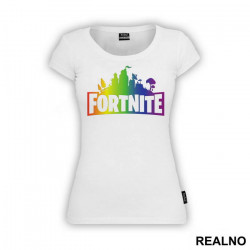Rainbow Logo - Fortnite - Majica