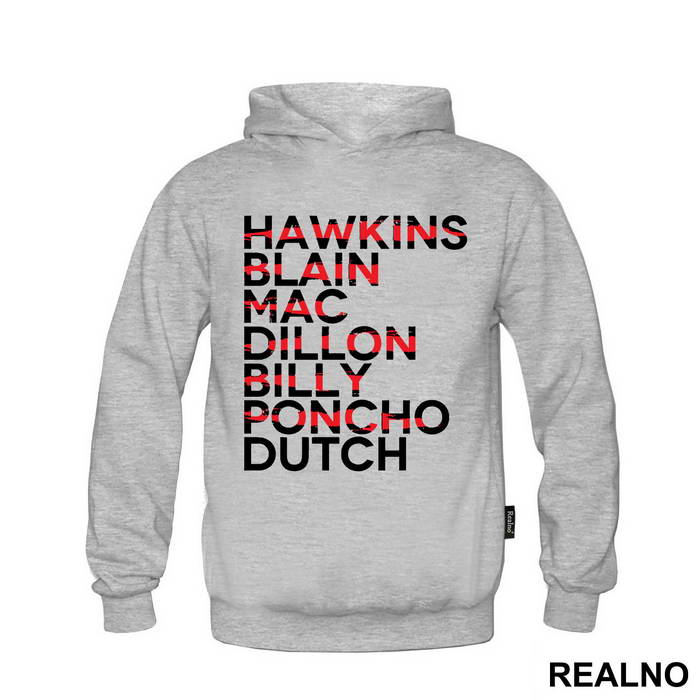 Hawkins - Blain - Mac - Dillon - Billy - Poncho - Dutch - Predator - Duks