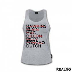 Hawkins - Blain - Mac - Dillon - Billy - Poncho - Dutch - Predator - Majica