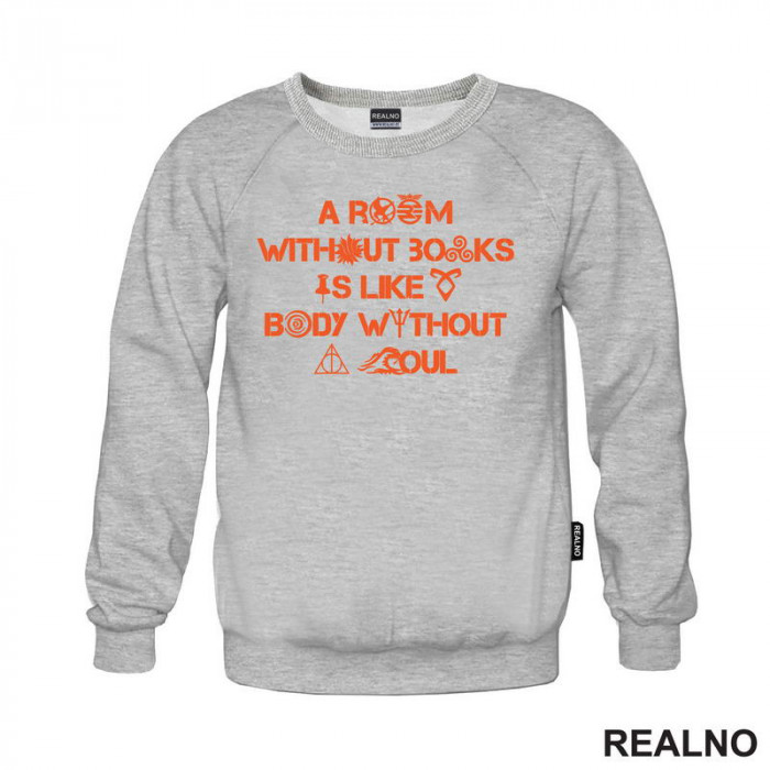 A Room Without Books Is Like Body Without A Soul - Orange - Books - Čitanje - Knjige - Duks