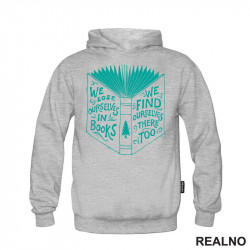 We Lose Ourselves In Books, We Find Ourselves There Too - Blue - Open - Books - Čitanje - Knjige - Duks