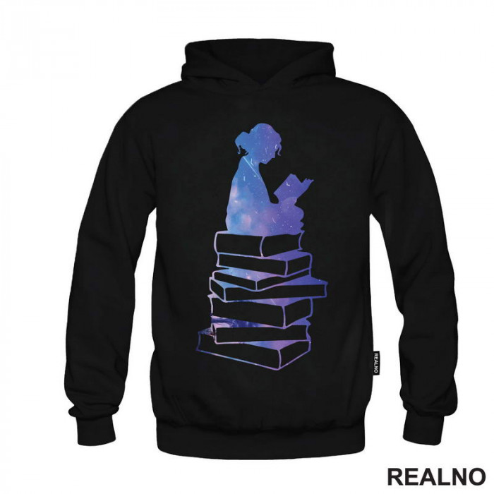Girl Reading - Silhouette - Colors - Books - Čitanje - Knjige - Duks