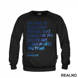 The Book To Read Is Not The One That Thinks For You But The One Which Makes You Think. - Quote - Blue - Books - Čitanje - Knjige - Duks