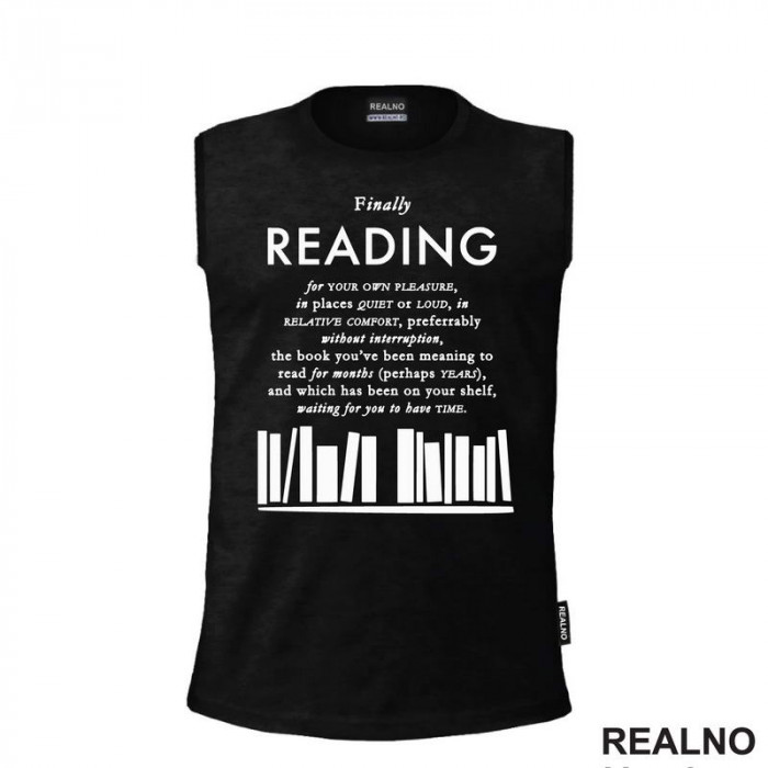 Finally Reading - Books - Čitanje - Knjige - Majica