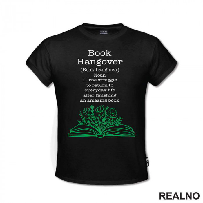 Book Hangover - Books - Čitanje - Knjige - Majica