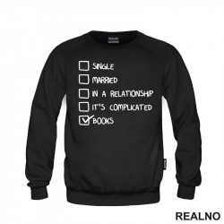 Single, Married, In A Relationship, It's Complicated, Books - Symbols - Books - Čitanje - Knjige - Duks