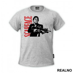 OUTLET - Siva dečija majica veličine 10 - Scarface