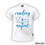 Reading Is Magical - Blue - Colors - Books - Čitanje - Knjige - Majica