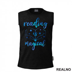 Reading Is Magical - Blue - Colors - Books - Čitanje - Knjige - Majica