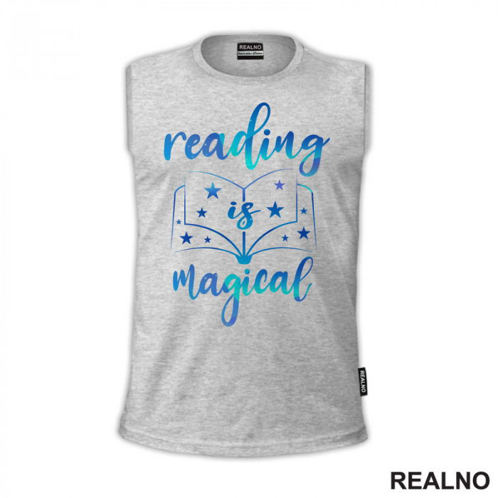 Reading Is Magical - Blue - Colors - Books - Čitanje - Knjige - Majica