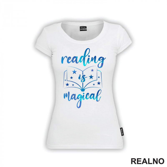 Reading Is Magical - Blue - Colors - Books - Čitanje - Knjige - Majica