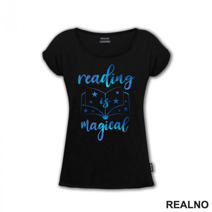 Reading Is Magical - Blue - Colors - Books - Čitanje - Knjige - Majica