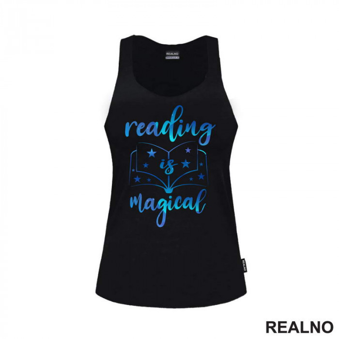 Reading Is Magical - Blue - Colors - Books - Čitanje - Knjige - Majica