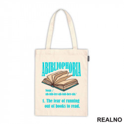 Abibliophobia - The Fear Of Running Out Of Books To Read - Open - Blue  - Books - Čitanje - Knjige - Ceger