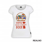 Coffee And A Good Book - Books - Čitanje - Knjige - Majica