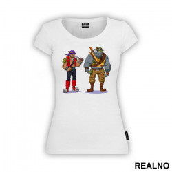 OUTLET - Bela ženska majica veličine M - Nindža Kornjače OUTLET - Bela ženska majica veličine M - Nindža Kornjače