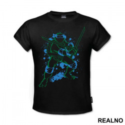 Leonardo - Outline - Nindža Kornjače - Majica